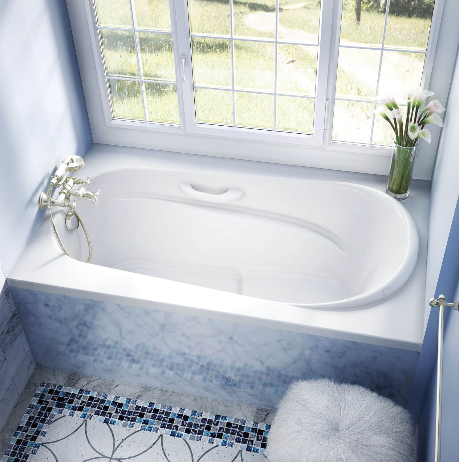 Bainultra Amma® 6636 alcove drop-in air jet bathtub for your master bathroom Bainultra Amma® 6636 alcove drop-in air jet bathtub for your modern bathroom