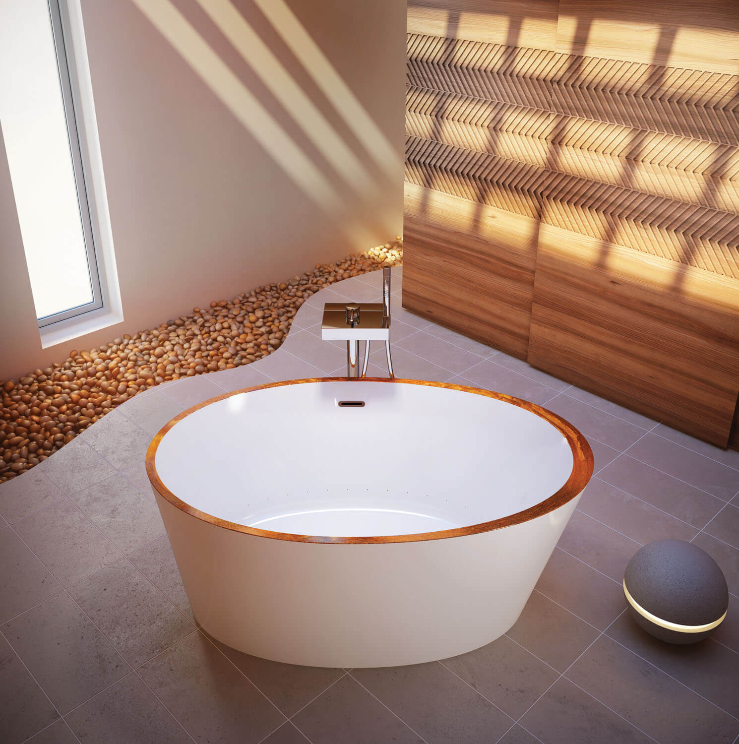 Bainultra Charism 5736 freestanding air jet bathtub for your modern bathroom Bainultra Charism 5736 freestanding air jet bathtub for your modern bathroom