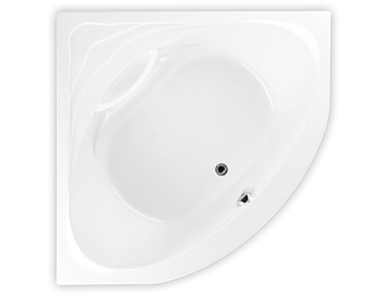 Bainultra Sensation corner drop-in air jet bathtub for your master bathroom Bainultra Sensation corner drop-in air jet bathtub for your modern bathroom