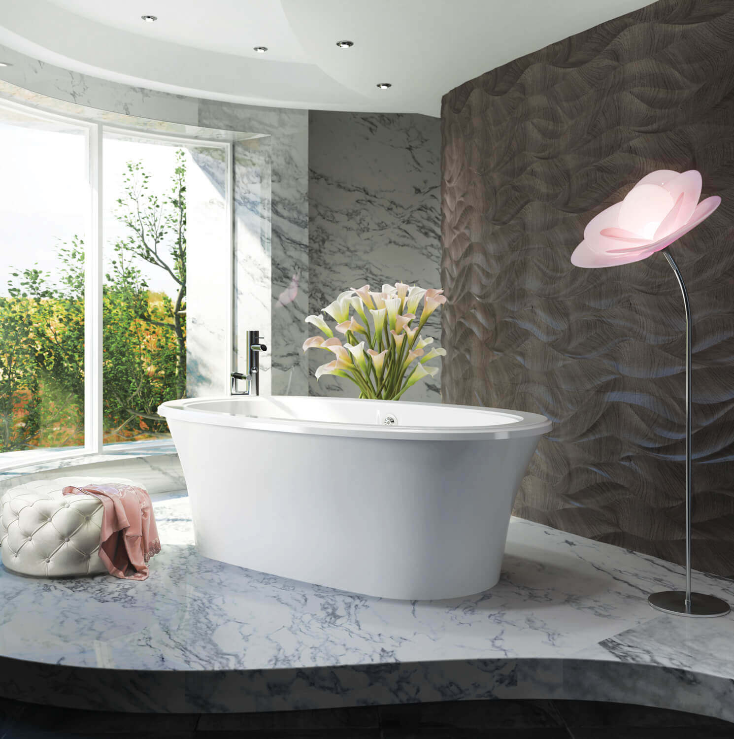 Bainultra Sanos 6636 freestanding air jet bathtub for your modern bathroom Bainultra Sanos 6636 freestanding air jet bathtub for your modern bathroom