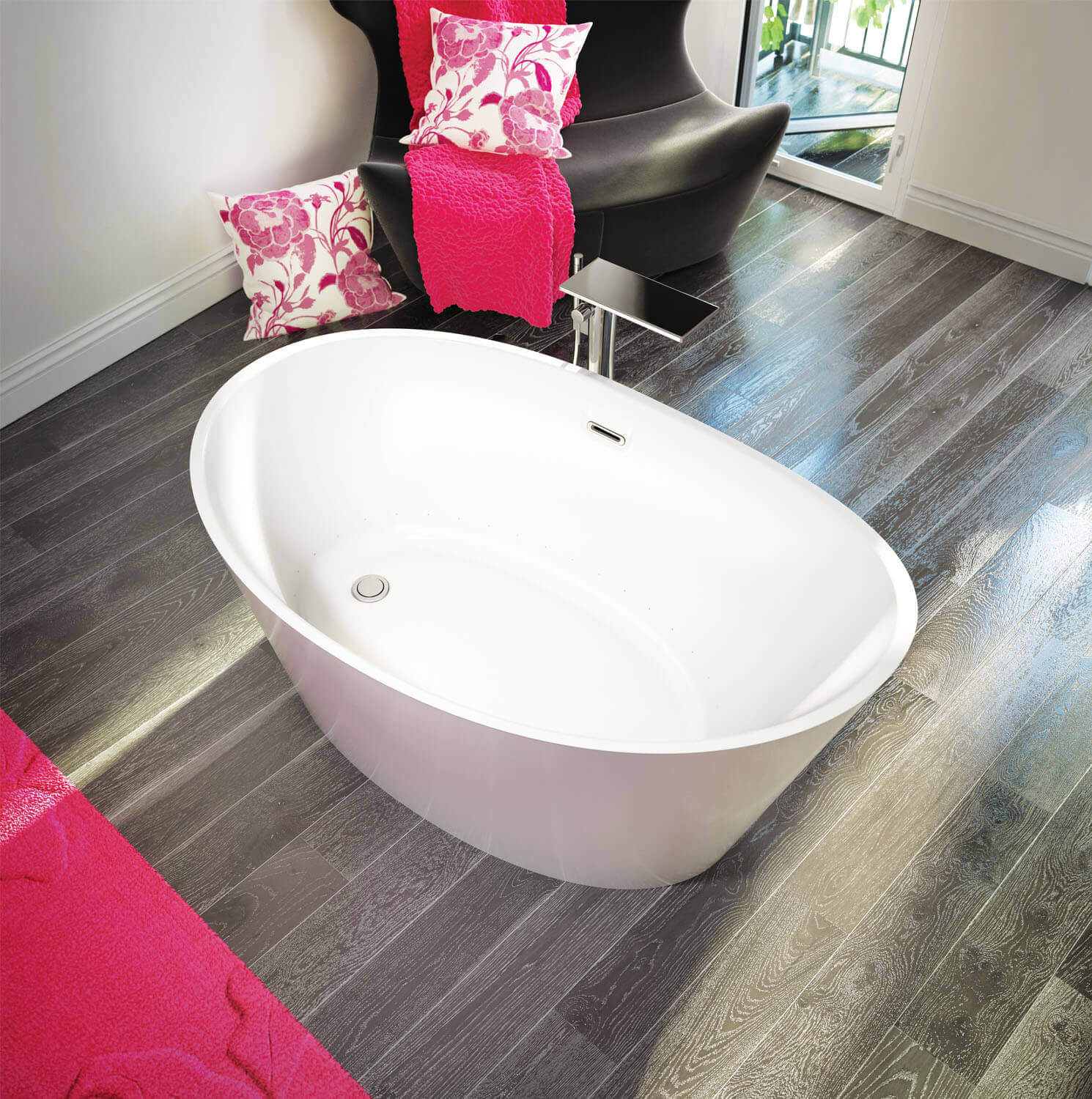 Bainultra Evanescence® 5936 freestanding air jet bathtub for your modern bathroom Bainultra Evanescence® 5936 freestanding air jet bathtub for your modern bathroom